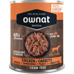 Ownat Wetline comida húmeda para perros chicken & carrots