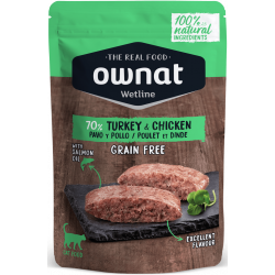 Ownat Wetline comida húmeda para gatos turkey & chicken