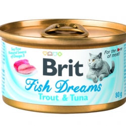 Brit care cat fish dreams trucha y atun latas para gato