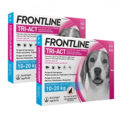 Frontline Tri-Act pack 2 unités (12 pipettes) pour chiens de taille moyenne (10-20 kg)