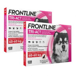 Frontline Tri-Act pack 2 unités (12 pipettes) pour chiens de taille géant (40-60 kg)