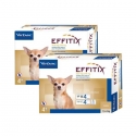Effitix antiparasitaire pack 2 unités (8 pipettes) pour chiens mini (1,5 - 4 kg)