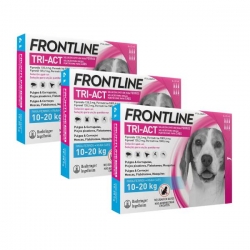 Frontline Tri-Act pack 2 unités (18 pipettes) pour chiens de taille moyenne (10-20 kg)