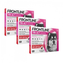 Frontline Tri-Act 3 unités (18 pipettes) pour chiens de taille géant (40-60 kg)
