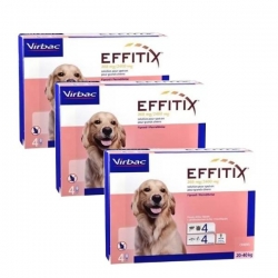 Effitix antiparasitaire pack 3 unités (12 pipettes) pour chiens taille grande (20-40kg)