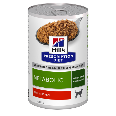 Pack x12 boîtes Hills Canine Metabolic 370 gr. pour chiens