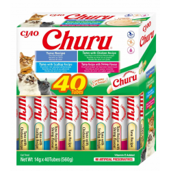 Pack Churu para gato adulto Pure Mix de Atún y Pollo 40x14gr