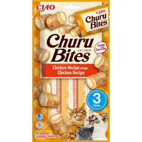 Pack Churu para gato adulto Bites de Pollo 12x30gr