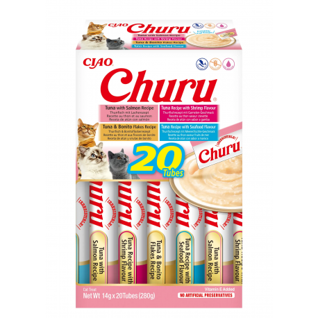 Pack Churu para gato adulto pure mix de atún 20x14gr