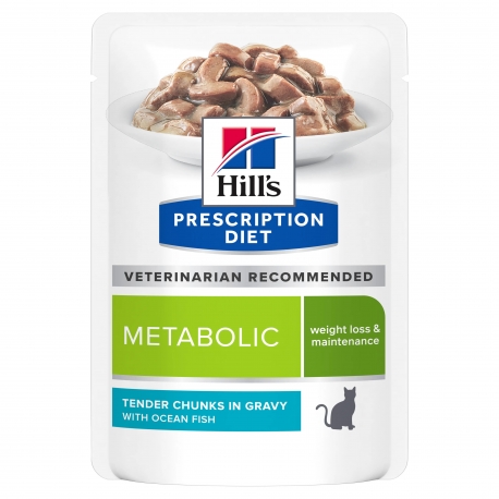 Pack Comida Húmeda Hills Prescription Diet Metabolic para gatos de Pescado Azul