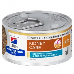 Pack Comida Húmeda Hills Prescription Diet K/D Estofado para gatos de Atún y Verdura