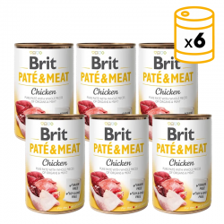 Brit pate meat pollo latas para perro