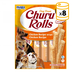 Pack Churu para perro adulto Rolls de Pollo 8x96gr